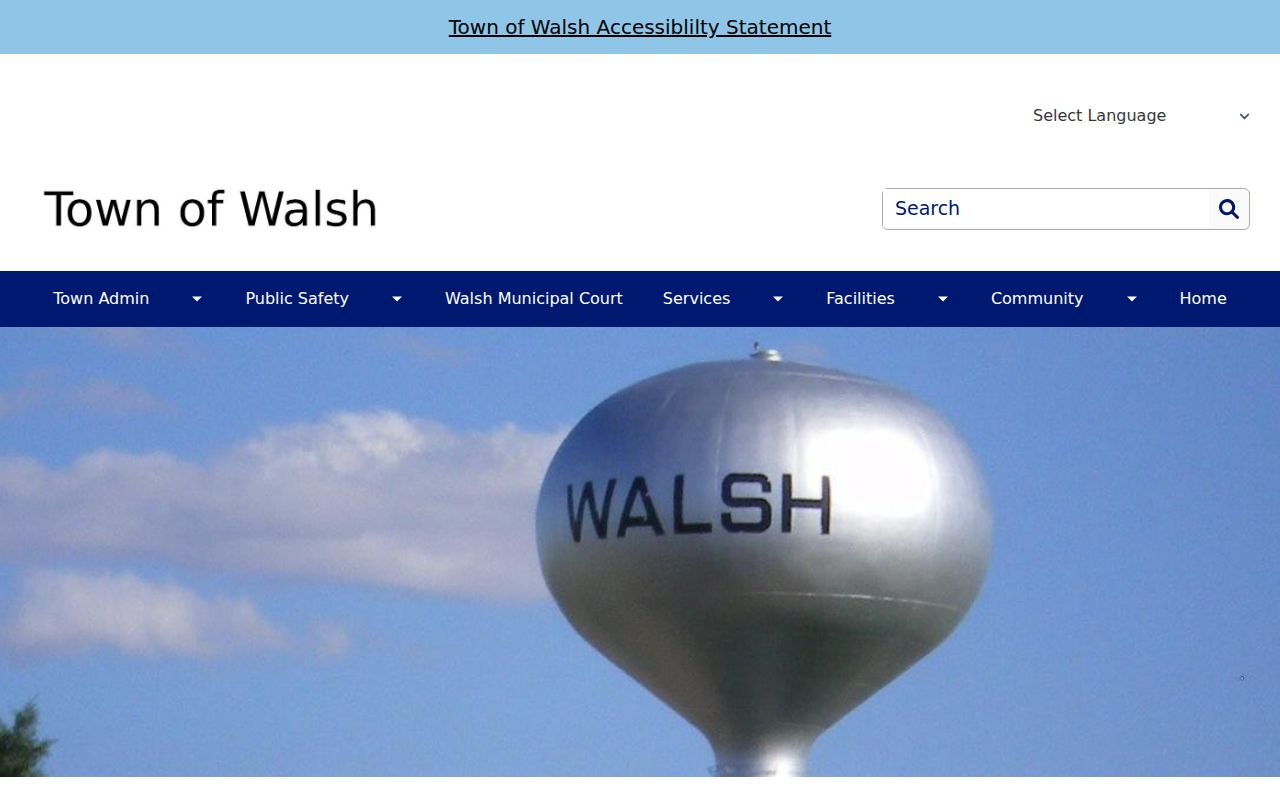 Walsh town office contact for Baca County municipal records
